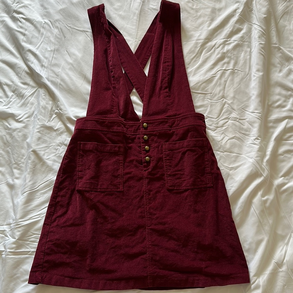 Maroon Corduroy Dress